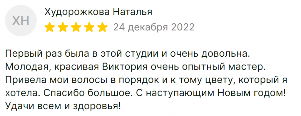 Отзыв от Худорожковой Натальи